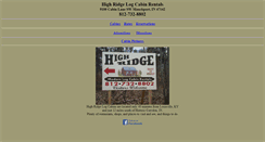 Desktop Screenshot of highridgecabins.com
