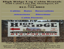 Tablet Screenshot of highridgecabins.com